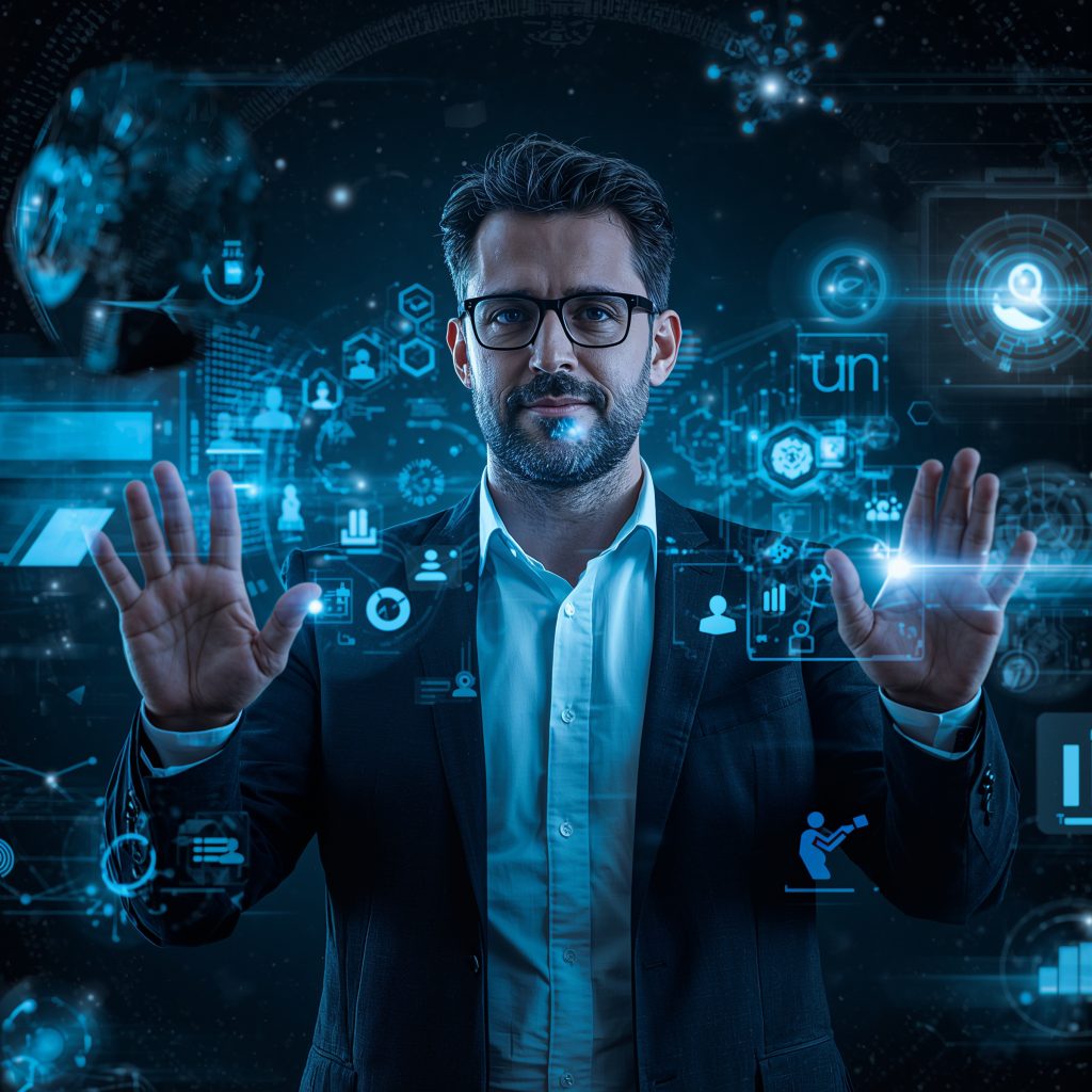 KI ersetzt Coaches: Symbolbild für hybrides Coaching aus Mensch und künstlicher Intelligenz